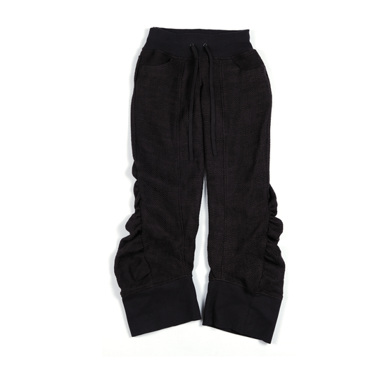 SILK-WOOL DEFORMED PANTS